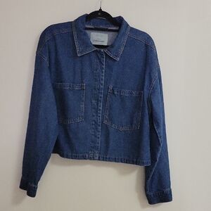 Ultra Flirt Blue Denim Overshirt Size XL Like New EUC